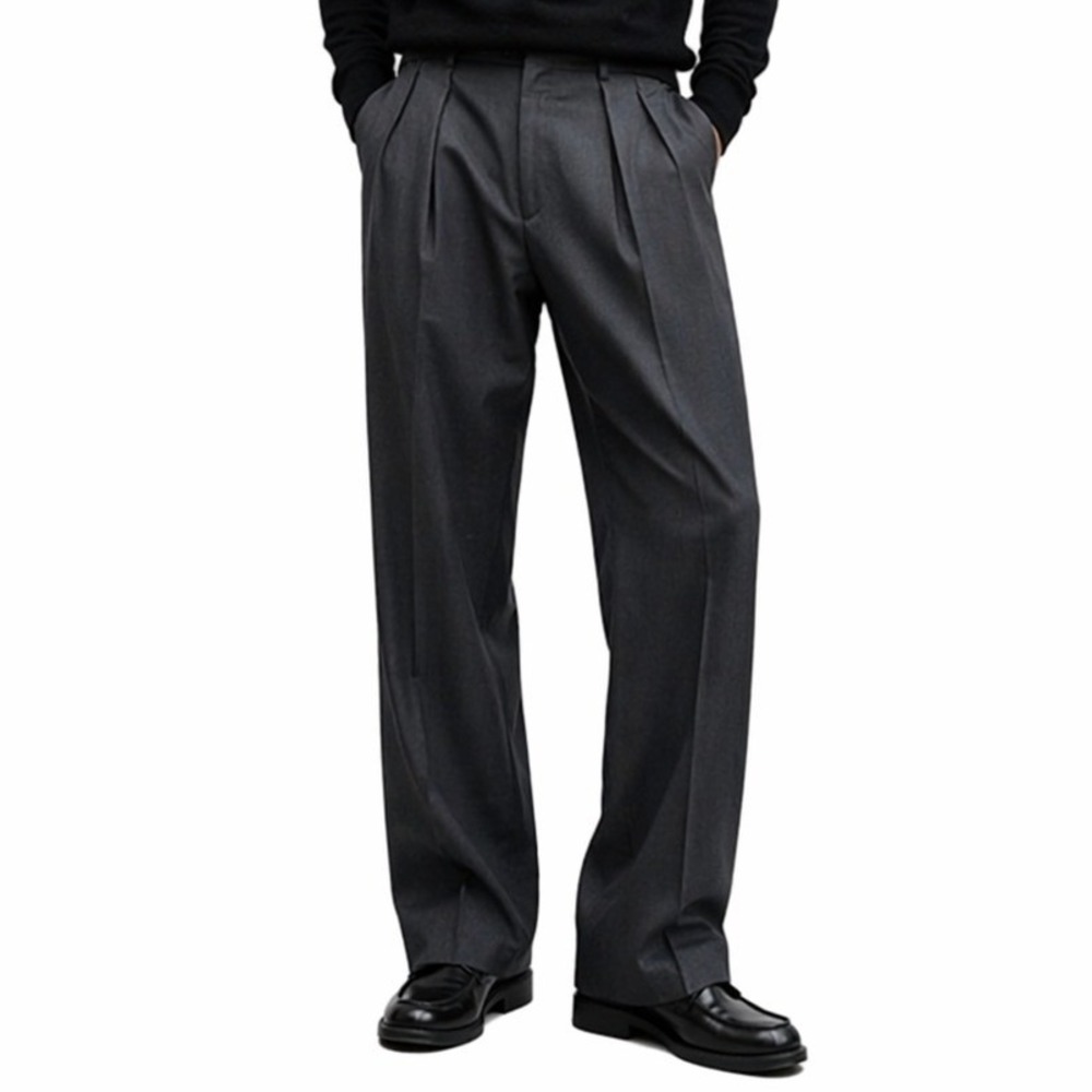 Brooks Brothers Dress Pants Mens 36x30 Gray Pure Wool Pleated USA Formal Office